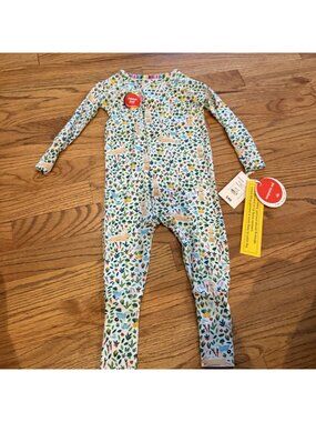 MAGNETIC ME BUNNY GARDEN PAJAMAS ONE PIECE 9-12 MONTHS NEW RABBITS